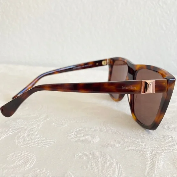 MAX MARA PRISM Dark Havana Square Sunglasses MaxMara MM0024 Sunglasses main image 4